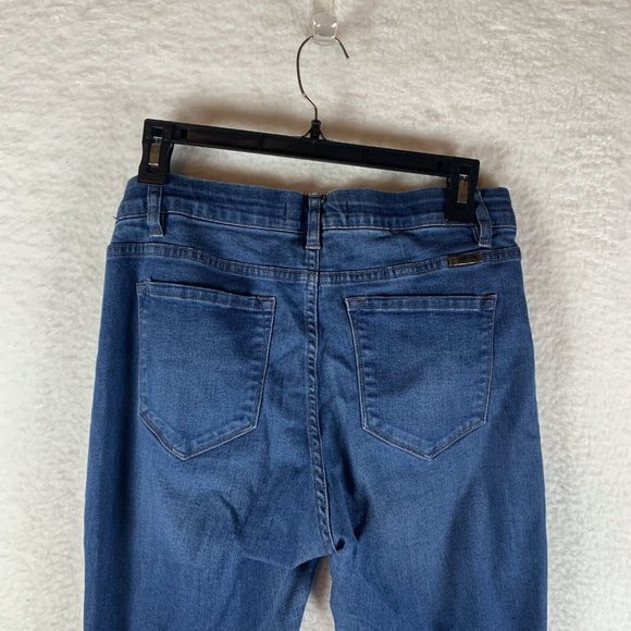 KanCan Jeans Women's 11/29 Blue Denim Medium Wash‎ Stretch Mid-Rise Skinny 7353 - Picture 3 of 10